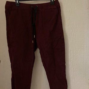 Forever 21 Men's Burgundy Jogger Sweatpants